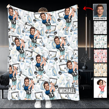 Funny Golfer Custom Blanket, Golf Blanket, Gift For Golfers, Golf Gift Ideas