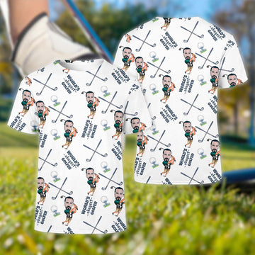 World's Okayest Golfer Golf Shirt For Men, Custom Golf Shirt, Gift For Golfers