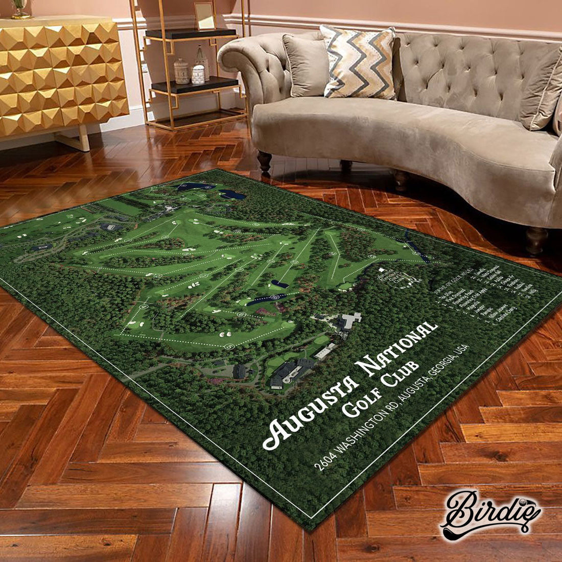 Augusta Golf Course Golf Rug, Gift For Golfers, Golf Decor