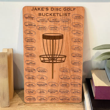 Personalize Disc Golf Tracker, Golf Course Bucket List, Gift For Golfers