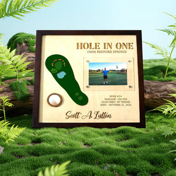 Hole in One Custom Golf Course Map, Golf Wood Sign, Golf Decor, Gift For Golfer