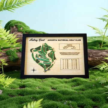 Custom Golf Course Map, Golf Wood Sign, Golf Decor, Gift For Golfer