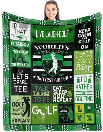World's Okayest Golfer Blanket, Golf Blanket, Gift For Golfers, Golf Gift Ideas