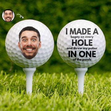 I Made A Bogey On Every Hole Custom Golf Balls With Picture, Gift For Dad, Gift For Golfer
