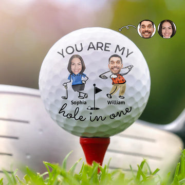 You Are My Hole In One Custom Golf Balls With Picture, Couple Gift, Gift For Golfer