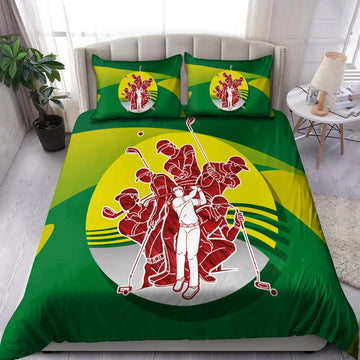 Golf Team Bedding Set, Sports Themed Bedroom Decor, Bedroom Decor
