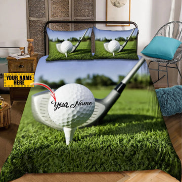 Custom Golf Ball Bedding Set, Sports Themed Bedroom Decor, Bedroom Decor