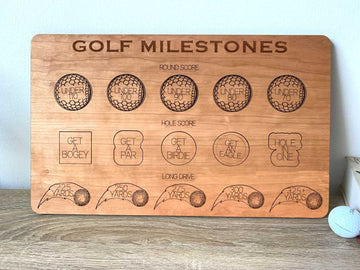 Golf Milestones Tracker Board, Golf Tracker, Golf Bucket List, Golfer Gift