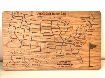 Golf in 50 States Tracker Board, Golf Tracker, Golf Bucket List, Gift For Golfers
