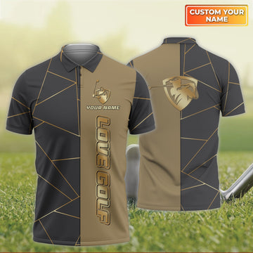 Golf- Personalized Name 3D Polo Shirt For Golfers