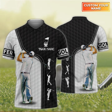 Golf- Personalized Name 3D Polo Shirt For Golfers