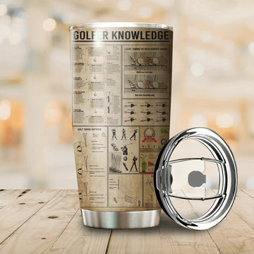 Golf Knowledge Tumbler, Gift For Golfers, Gift For Golf Lovers, Christmas Golf Gift