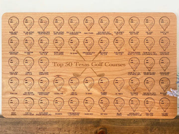 Texas Golf Course Tracker Board, Golf Tracker, Golf Bucket List, Gift For Golfers