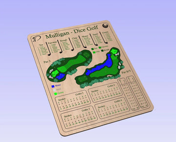 Mulligan Dice Golf Game, Golf Wood Sign, Wood Board Game, Gifts For Golf Lovers