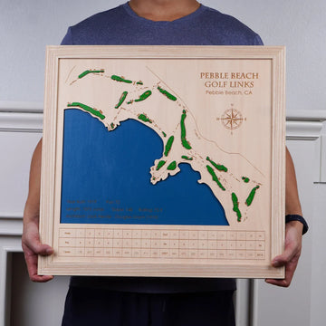 Personalized Any Golf Course Map, Golf Wall Art, Golf Wood Sign, Gifts For Golfers