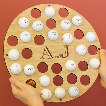 Custom Wooden Golf Ball Collector Wall Art, Golf Ball Display, Golfer Gift