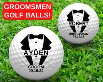 Custom Groomsman Golf Balls, Christmas Golf Gift, Wedding Gift Ideas, Gift For Golfer