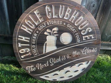 The Next Shot Is In The Glass Custom Golf Wood Sign, Golf Gift For Man, Golf Decor
