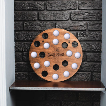 Custom Wood Golf Ball Holder Wall Art, Golf Ball Display, Golfer Gift