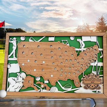 Golf Course  Maps, Golf Wall Art, Golf Decor, Golf Gift For Dad