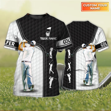 Golf - Personalized Name 3D Tshirt For Golfers