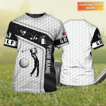 Golf - Personalized Name 3D Tshirt