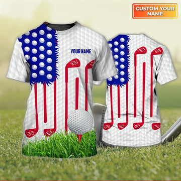 Golf - Personalized Name 3D Tshirt